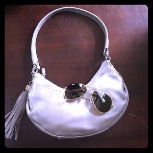 Perlina silver leather purse